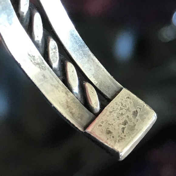 Vintage turquoise silver cuff bracelet - Picture 3 of 9